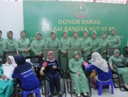 Setetes Darah Sejuta Harapan, Peringati HUT Persit ke – 80 Kodim 0808 Blitar Gelar Donor Darah