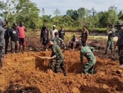 Pos Koroway Satgas Yonif 123/Rajawali Tunjukkan Kepedulian Sosial Melalui Bantuan Pemakaman Warga